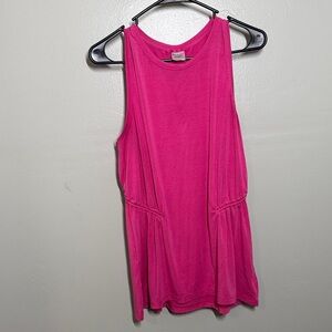 Athleta Hot Pink Sleeveless Gathered-Waist Tank